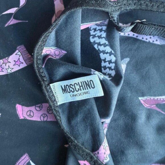 Vintage Moschino Lingerie Top with Heels and Socks Print. - Picture 3 of 3